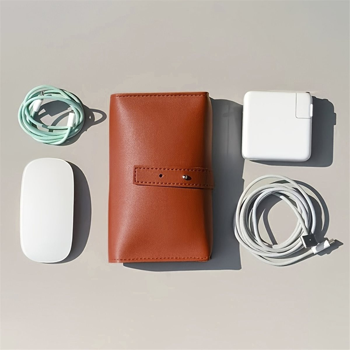 (A94Z] PU Multi-Compartment Or - Tech Accessories Storage review and price